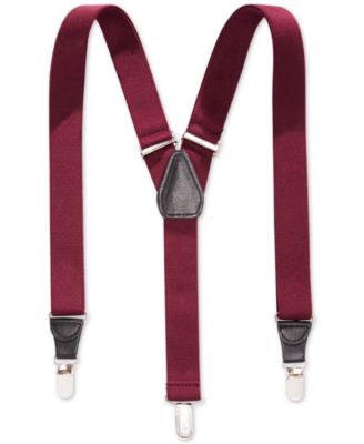 Club Room - 25mm Skinny Solid Suspenders, Only at Macy's