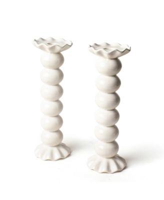 Signature Large Knobbed Candle Holder with Ruffle, Set of 2 image
