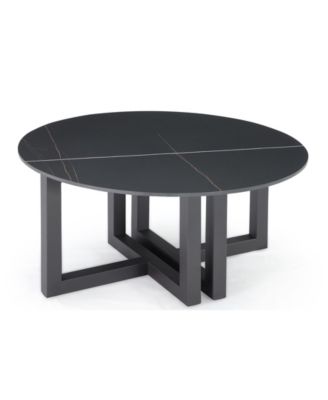 Emila 38" Round Sintered Stone Mix and Match Coffee Table image