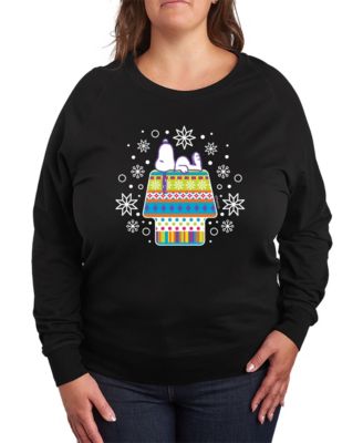Hybrid Apparel - Plus Size Peanuts Snoopy House Graphic Pullover Top