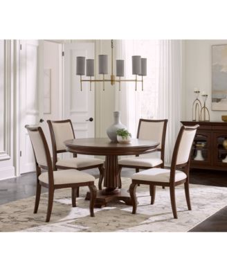 Macy's - Nelman 5-Pc. Round Dining Set (Table & 4 Side Chairs), Created for