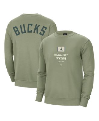 Jordan - Men's Green Milwaukee Bucks Courtside Statement Edition Heavyweight Pullover Sweatshirt