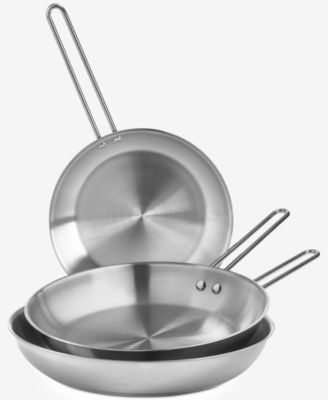Stainless Steel Frypans, Set of 3, Exclusively at Macy's image