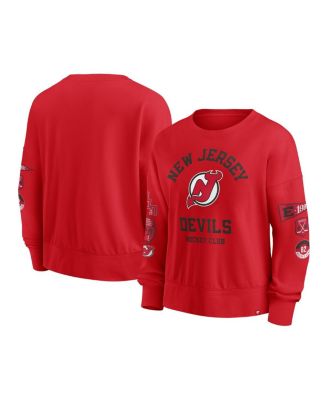Fanatics - Women's Red New Jersey Devils Go Team Pullover Sweatshirt