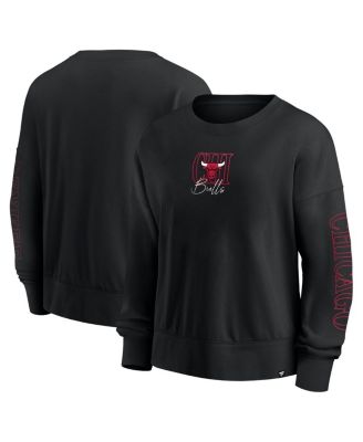 Fanatics - Black Chicago Bulls Oversized Game Day Pullover Sweatshirt