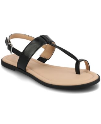 Journee Collection - Collection Women's Gerra T-Strap Toe Ring Flat Sandals
