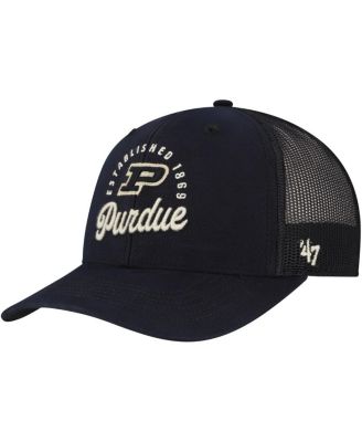 '47 Brand - Men's  Black Purdue Boilermakers Pitstop Trucker Adjustable Hat