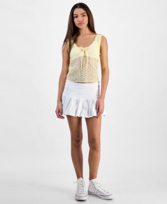 Madden Girl - Juniors' Side-Zip Bubble Mini Skirt