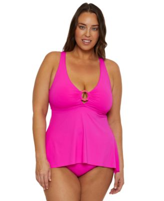 Becca ETC - Plus Size Marble Canyon Ring Tankini Top