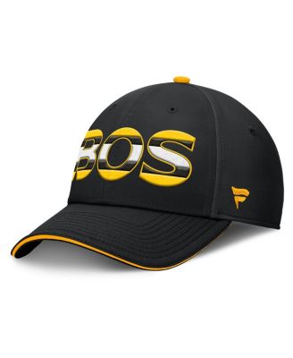 Fanatics - Men's Black/Gold Boston Bruins Authentic Pro Rink Team Code Flex Hat