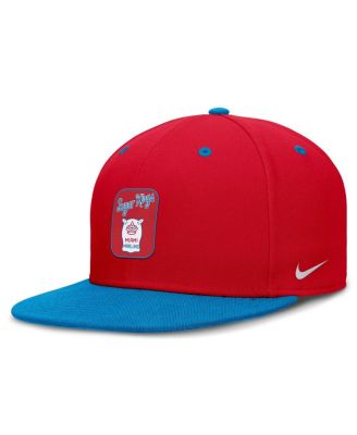 Nike - Men's Red/Blue Miami Marlins City Connect Patch Performance Fitted Hat