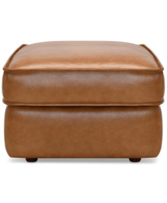 Macy's - Glympton 26" Leather Ottoman