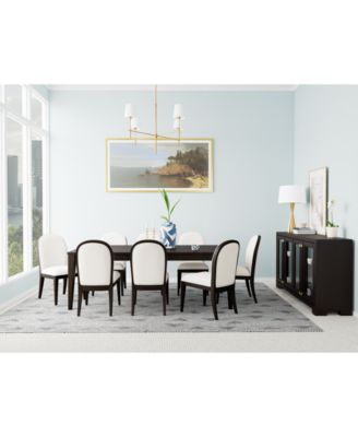 Furniture - Mazen 9-Pc. Dining Set (Table & 8 Curved Side Chairs)