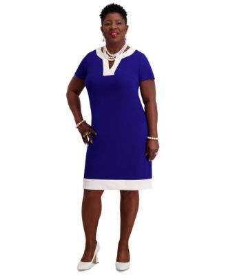 Kasper - Women's Cap-Sleeve Combo Dress, Regular & Plus Sizes