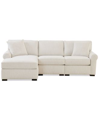 Radley Roll Arm 98" 3-Pc. Fabric Chaise Sectional, Exclusively at Macy's image