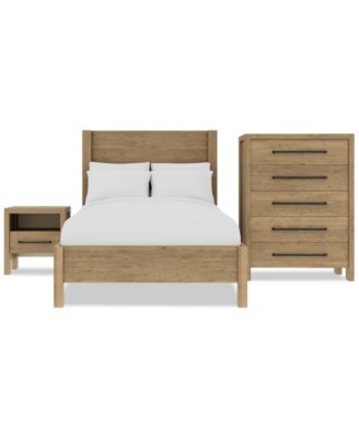 Furniture - Davie 3-Pc. Full Set (Panel Bed, Chest & 1-Drawer Nightstand)
