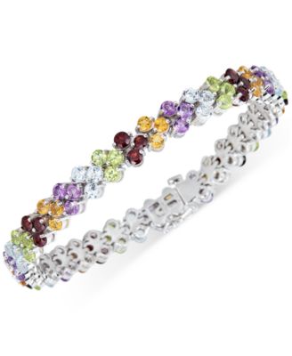 Macy's - Multi-Gemstone Flex Bracelet (12-1/6 ct. t.w.) in Sterling Silver