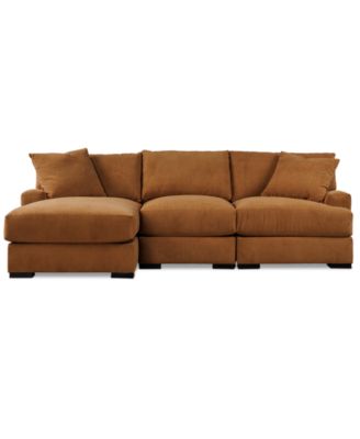 CLOSEOUT! Rhyder 3-Pc. Fabric Chaise Sectional, Exclusively at Macy's image