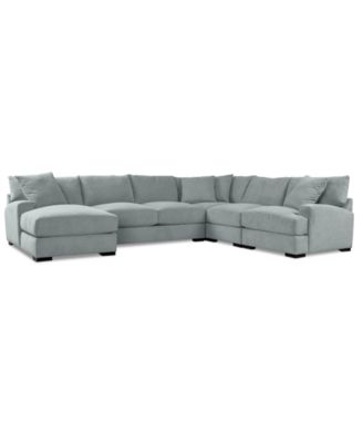 CLOSEOUT! Rhyder 5-Pc. Fabric Chaise Sectional, Exclusively at Macy's image