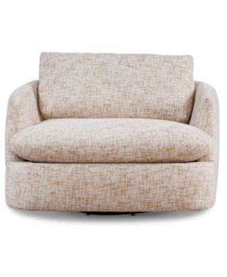 CLOSEOUT! Rhyder 43" Fabric Accent Swivel Chair, Exclusively at Macy's image