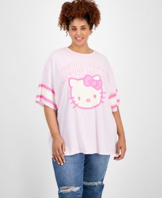 Grayson Threads, The Label - Trendy Plus Size Varsity Hello Kitty T-Shirt