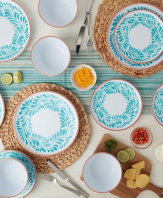 INFUSE - Melamine 12 Pc. Dinnerware Set, Service for 4