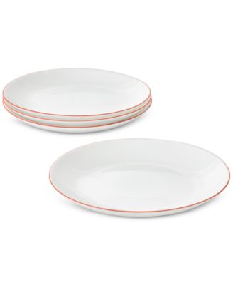 Opal Glass Rust Rim Salad Plate, Set of 4, Exclusively at Macy's image