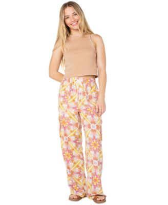 Roxy - Juniors' Precious Cargo Printed Wide-Leg Pants