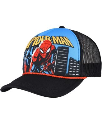 Lids - Men's Black Spider-Man Big Front Adjustable Trucker Hat