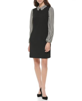 Tommy Hilfiger - Women's Collared Long-Sleeve Shift Dress