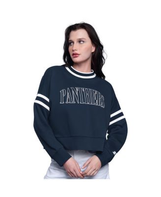 Starter - Women's&nbsp;Navy Florida Panthers Power Play Cropped Pullover Sweatshirt