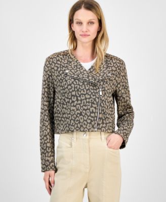 BOSS Orange - Women's Leopard-Print Crop Jacket