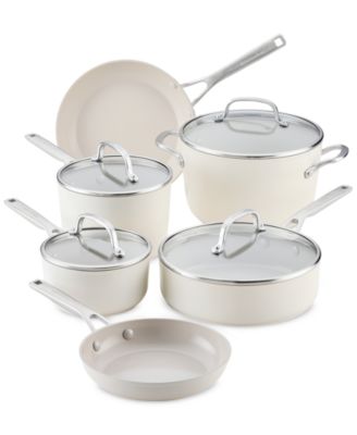 Hard-Anodized 10- Pc. Ceramic Induction Cookware Set image