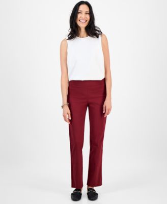 JM Collection - Women's Lace Side Panel Pull-On Pants