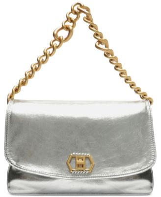 Arezzo - Medium Leather Chain Handle Crossbody Bag