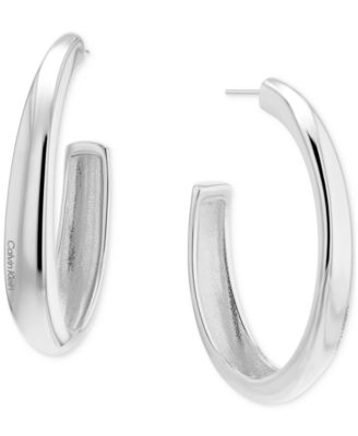 Calvin Klein - Medium Modern Purity C-Hoop Earrings, 1.97"