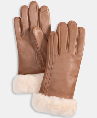 UGG® - Sheepskin-Cuff Leather Gloves