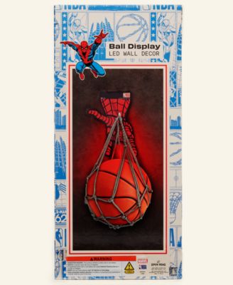 Marvel | NBA | Macy's - Mounted LED Spiderman Hook & Net Basketball Holder,