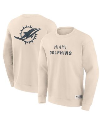 Fanatics - Men's Cream Miami Dolphins Elements Future Ground Lettering Pullover Sweatshirt