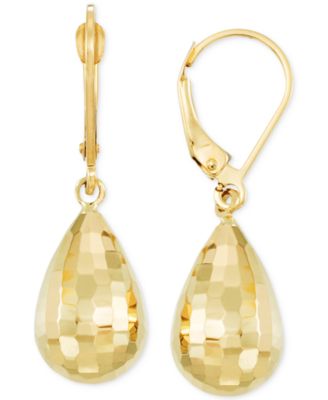 Macy's - Mirror-Cut Teardrop Drop Earrings in 14k Gold