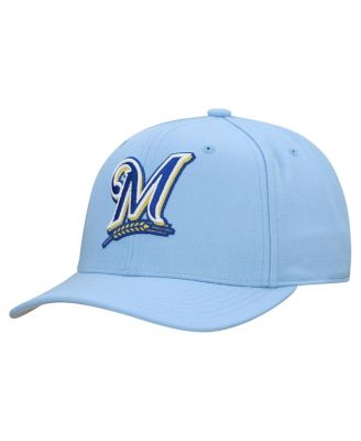 Mitchell & Ness - Men's and Women's&nbsp;Powder Blue Milwaukee Brewers Basic Coop Pro Adjustable Hat