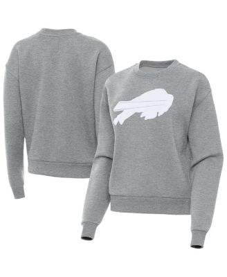 Antigua - Women's Heather Gray Buffalo Bills Victory Pullover Sweatshirt