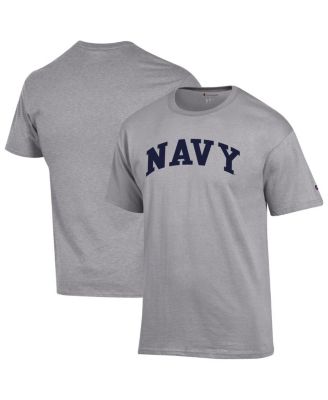 Champion - Men's Heather Gray Navy Midshipmen Basic Arch T-Shirt