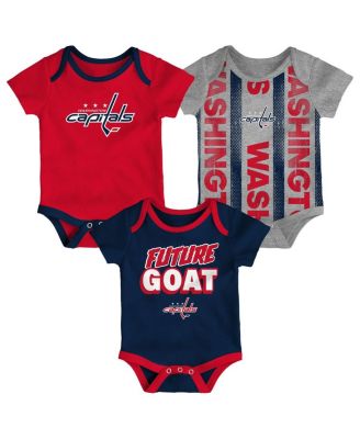 Outerstuff - Newborn Washington Capitals Loyal Buddies Bodysuit Set, 3-Pack