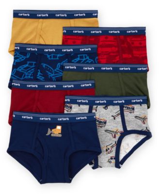 Carter's - Little and Big Boys 7- Pack Construction-Themed Briefs