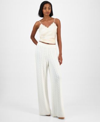 GUESS - Women's Gemma Cable Knit Sweater Pants