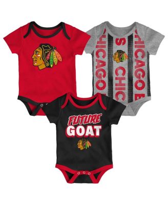Outerstuff - Newborn 3-Pack Chicago Blackhawks Loyal Buddies Bodysuit Set