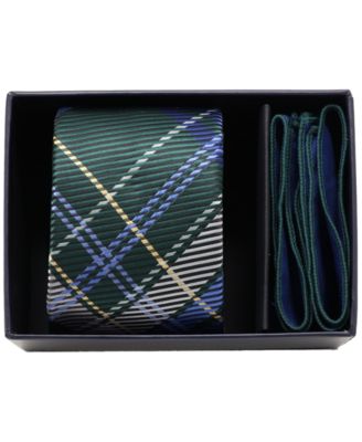 Ben Sherman - Men's&nbsp;2-Piece Tie and Solid Pocket Square Half Box Set