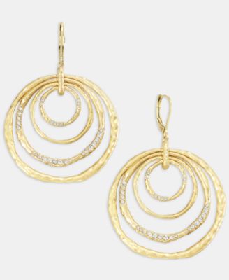 Style & Co - Pav&eacute; Multirow Circle Drop Earrings