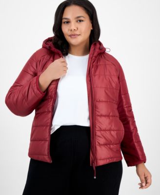 ID Ideology - Plus Size Hooded Puffer Jacket
